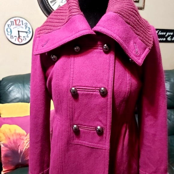 Delia's Fuschia Peacoat - Picture 11 of 11